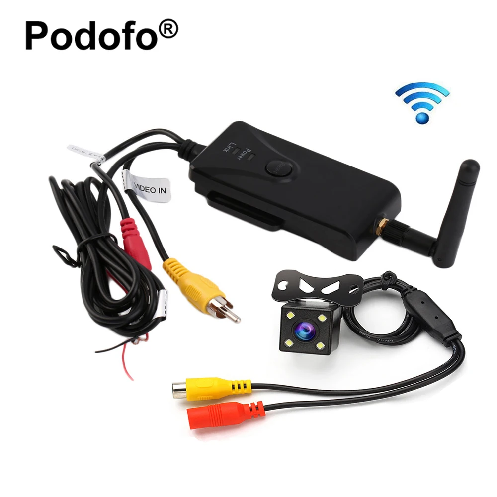 

Podofo Mini Car Rearview Backup Camera Waterproof 2.4G 30fps Realtime Video Wifi Transmitter for FPV Aerial Photography Vehicle