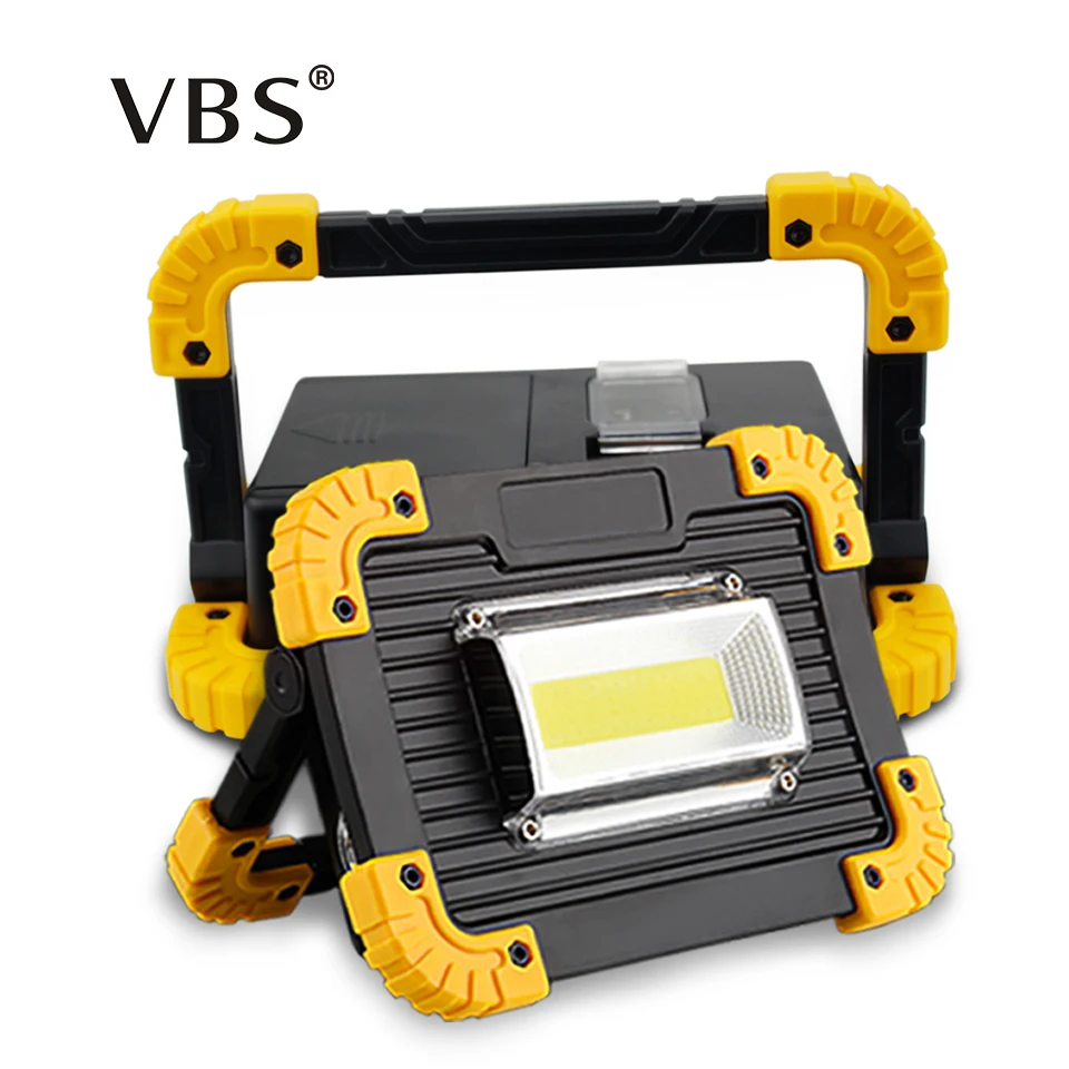 

Portable Led Spotlight Outdoor 20W 400LM IP44 COB Led Flood Light Rechargeable USB Led Floodlight For Outdoor Lighting Camping