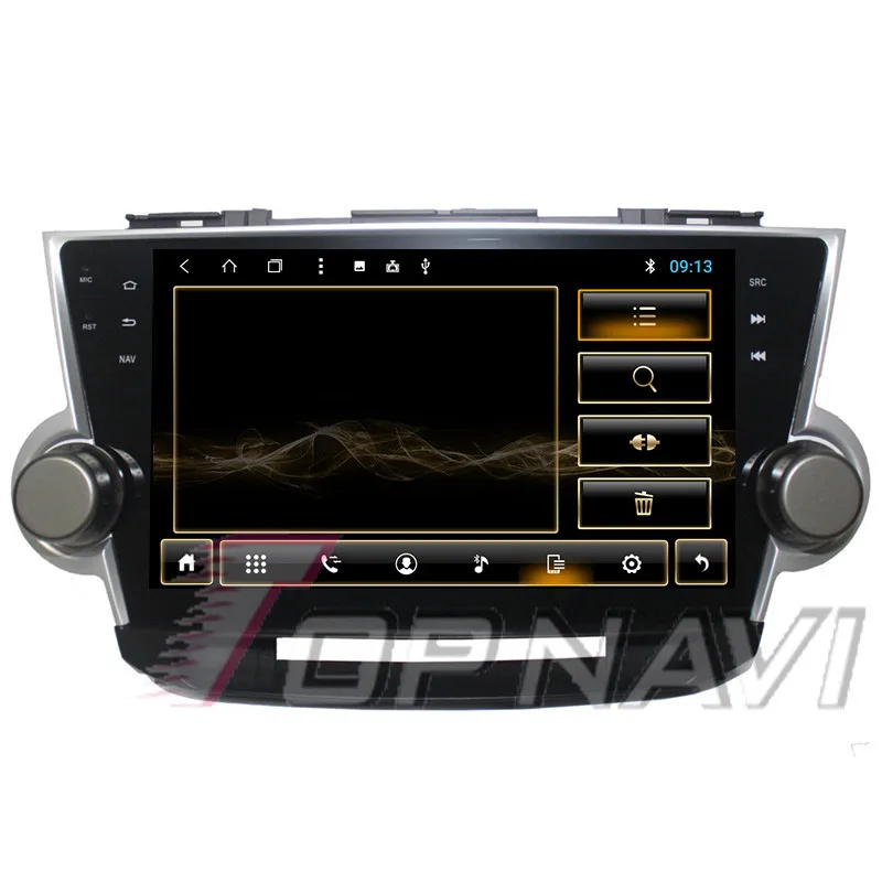 Автомобильный компьютер Topnavi 10 1 дюймов Восьмиядерный Android 8 GPS для Toyota Highlander 2008 2009
