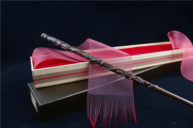 НОВЕЙШИЙ МЕТАЛЛИЧЕСКИЙ/Железный сердечник Severus Snape волшебная палочка/волшебная палочка Гарри/оригинальная подарочная коробка с лентой упаковка бесплатный поезд билета - Цвет: Hermione
