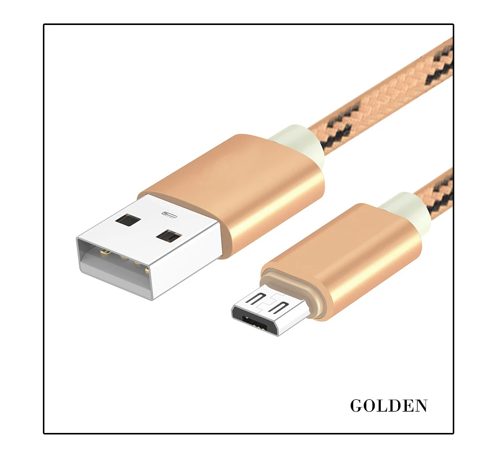 Micro USB Cable 1m 2.1A Nylon Fast Charge USB Data Cable for Android Mobile Phone USB Charging Cord Nylon Wire (11)