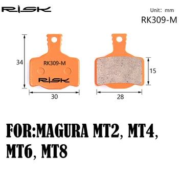 

RISK Full-metal Bicycle Disc Brake Pads for MAGURA MT2/MT4/MT6 MT8 Disc Brake Set Pads 1 Pair