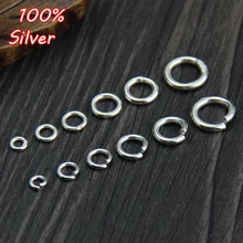 10 шт 925 пробы серебряные круглые Открытые Кольца/Закрытые кольца ювелирные изделия DIY браслет ожерелье Изготовление ювелирных изделий