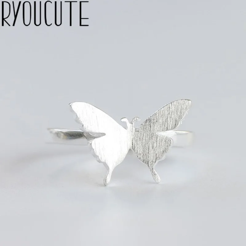

Bohemian Silver 925 Butterfly Rings for Women Lady Punk Vintage Open Antique Rings Statement Sterling Silver Jewelry Anillos