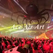 Модное гигантское Надувное подвесное украшение для Хэллоуина Черный надувной паук в воздухе для вечерние и мероприятия