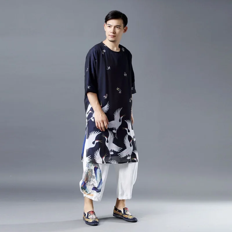 Традиционная китайская одежда для мужчин, китайский воротник-стойка, рубашка, блузка, ушу кунг-фу, одежда, китайская рубашка, топы TA369