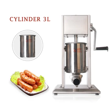 

GZZT 3L Manual Sausage Machine Stainless Steel Vertical Sausage Stuffer Sausage Filler Maker For Household Or Commerical