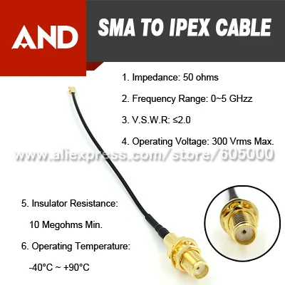 imágenes para SMA a U. FL Pigtail Cable, Asamblea puente imágenes para SMA a U. FL Pigtail Cable, Asamblea puente
