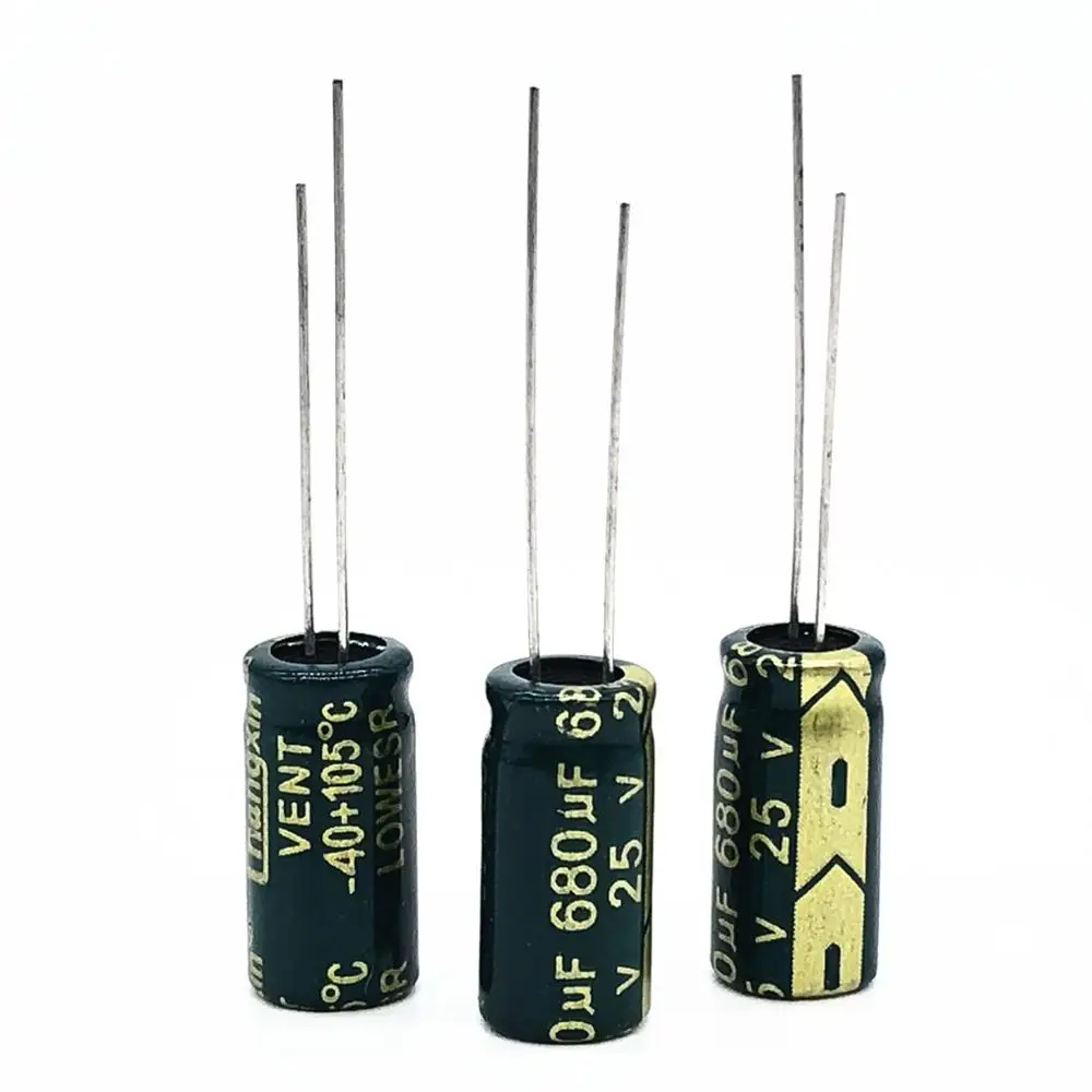 

12pcs 25V 680UF 8*16 high-frequency low-impedance high frequency low impedance aluminum electrolytic capacitor 680uf 25v