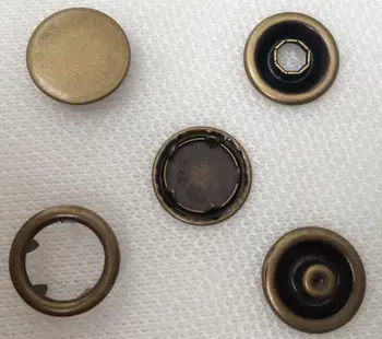 

Scrapbooking Wooden Buttons Decorative Buttons 100sets 10mm High Quality Three Color For Choice Brass Cap Prong Snap Button