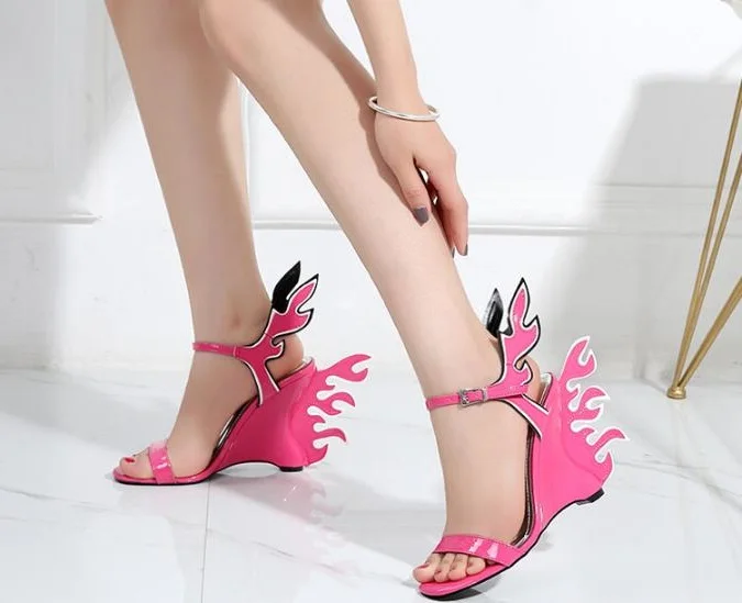 pink flame heels