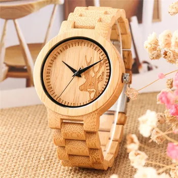 

Relogio Feminino Fashion Unique Wood Watch for Man Woman Hand-Carved Wooden Watches Wood Strap Safety Quartz Watch Naviforce