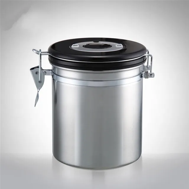 Coffee Powder Dry Fruits Tea Beans Stainless Steel Coffee Powder Dry Fruits Tea Beans Stainless Steel Canister Sealed Jar With Exhaust Valve