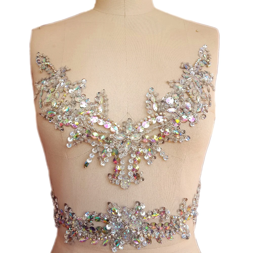 Rozet Parel Strass Opnaai Fashion Part
