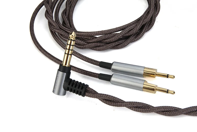 Earmax 4,4 мм кабель для наушников HIFI аудио Aux кабель OCC серебряное покрытие сбалансированный кабель обновления для Sennheiser HD700