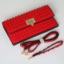 Модный кошелек с заклепками, женский клатч, сумочка, вечерняя сумочка, женская брендовая сумка на плечо, сумка-мессенджер, 7210