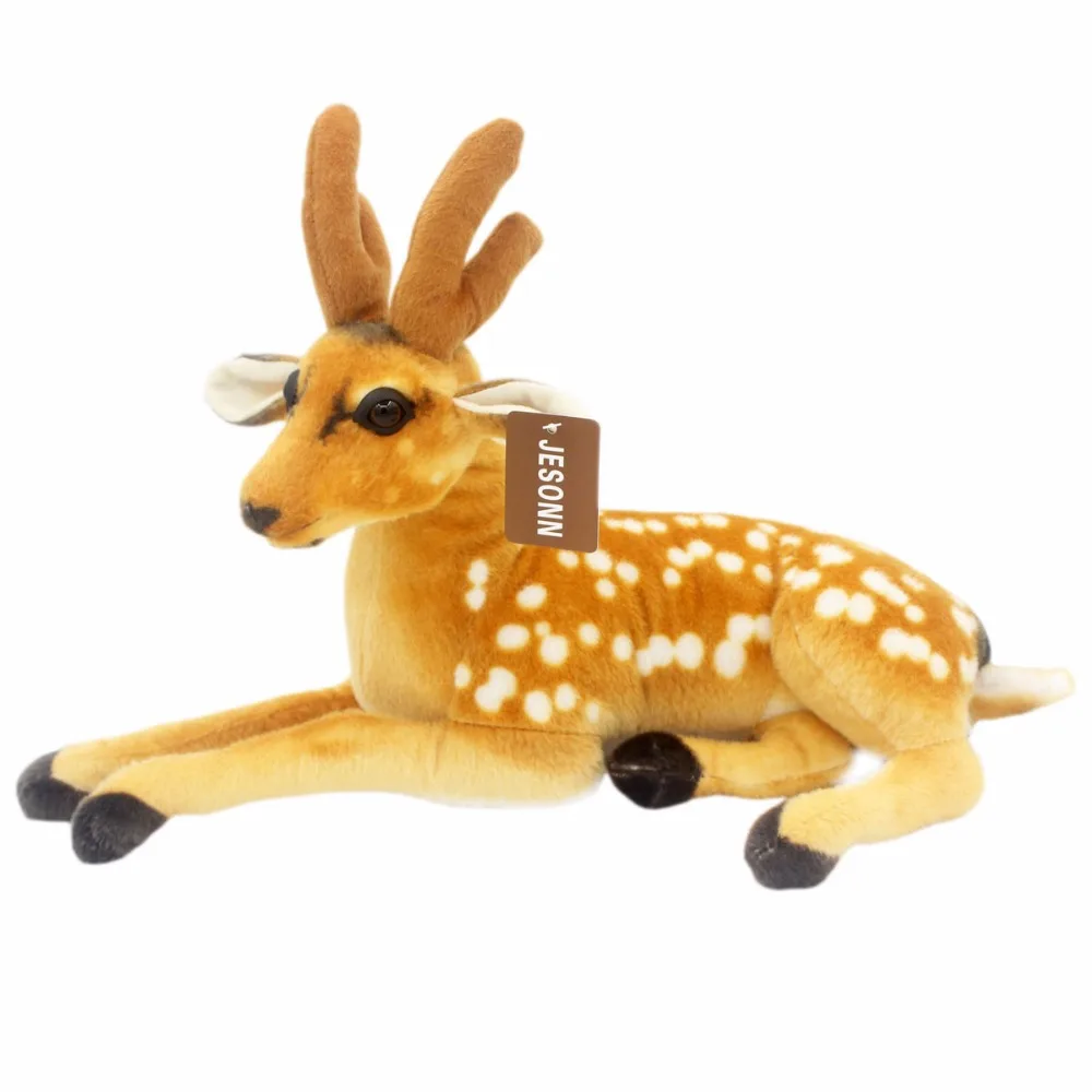 JESONN Realistic Stuffed Plush Toys Sika Deer Animals for Children's