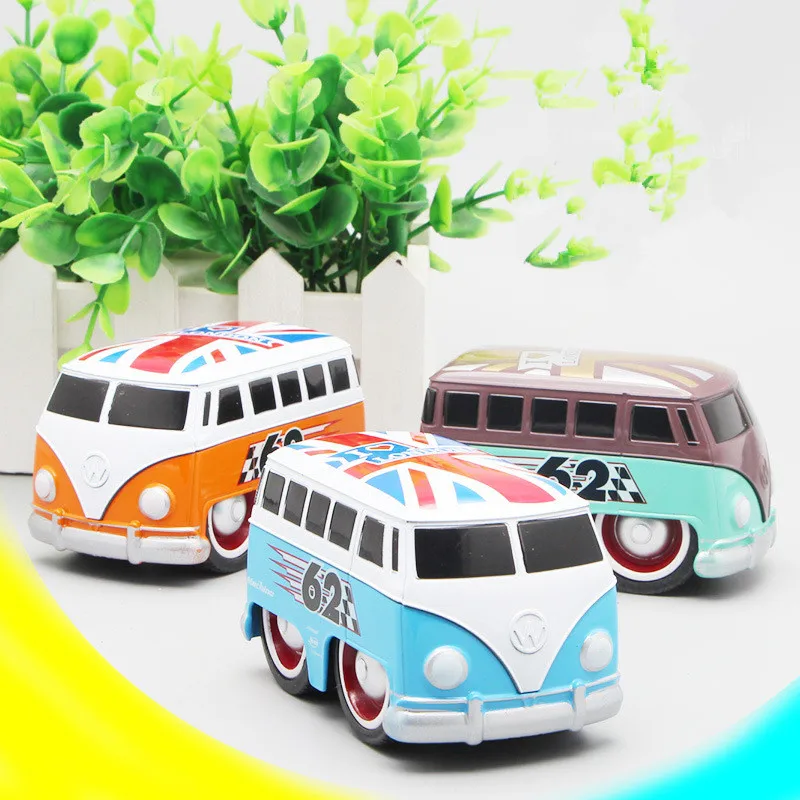 Cartoon small bus Q version toy car 1:32 mini alloy pull back cars model Camouflage classic free shipping |