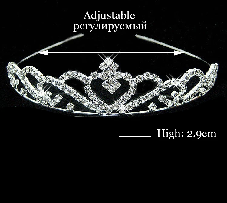 Luxury Wedding Bridal Austria Crystal Tiara Crowns Princess Queen Party Prom Rhinestone Tiara Headband Hair Jewelry Accessories Sadoun.com