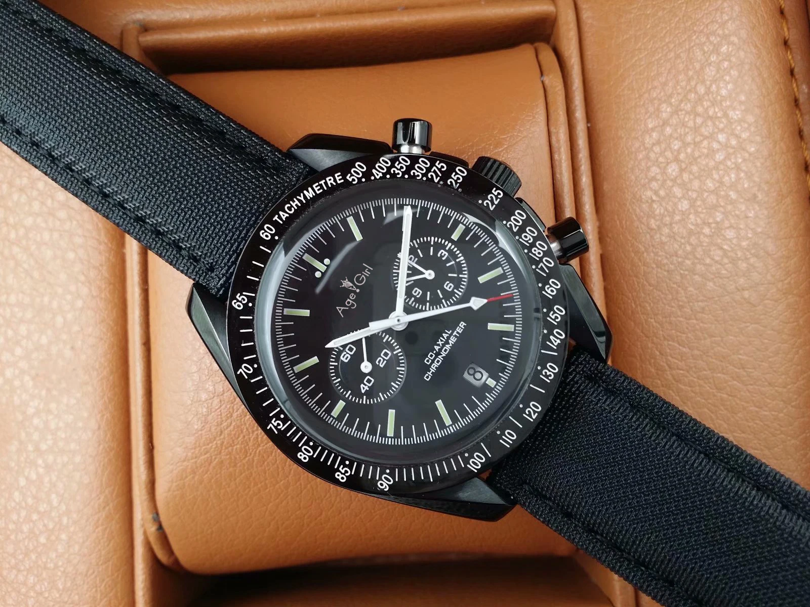 

Luxury Brand New Men Automatic Mechanical Watches Speed Racing Luminous Ceramic Bezel Sapphire Full Black Canvas Leather Limited