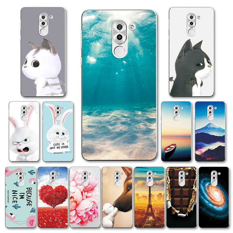 

Cute Various Painted Case For Huawei Honor 6X Flower Back Cover For Huawei GR5 2017 5.5" Case Coque Honor 6X honor 6x Case Capa