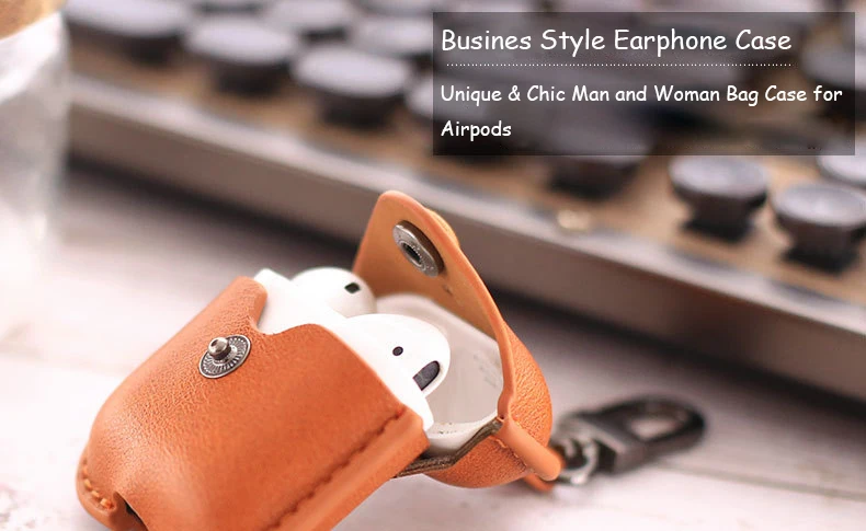 PU Leather Bag Case For Apple AirPods Bluetooth Wireless Retro Man Earphone Case  (4)