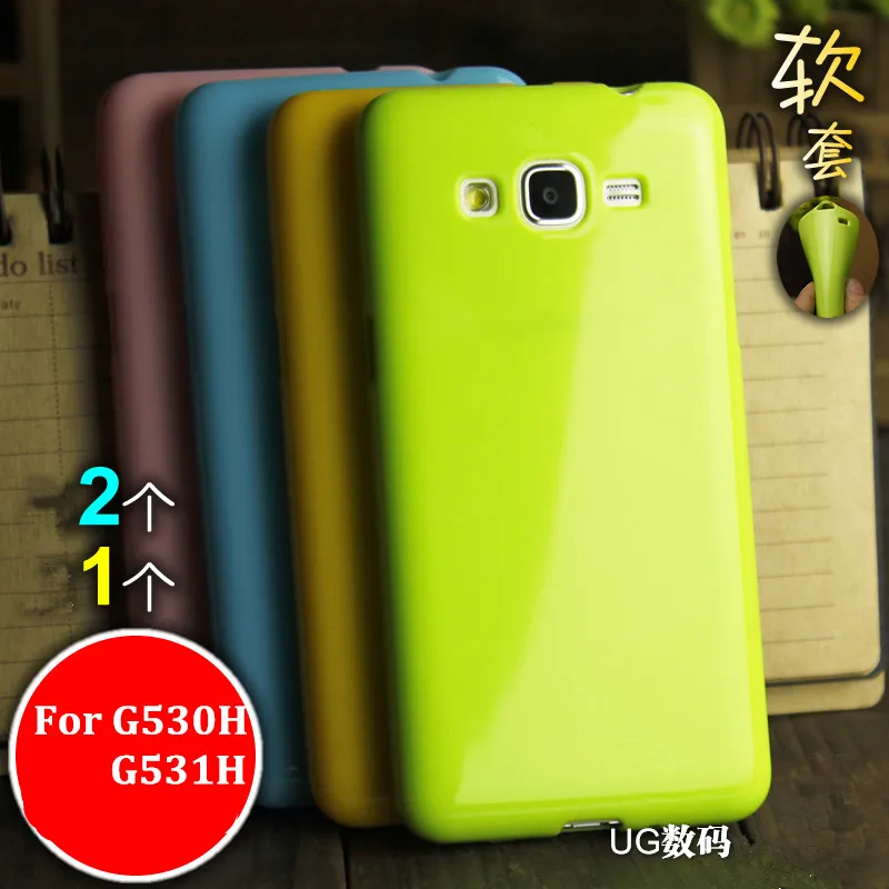 Ультратонкий прозрачный цветной чехол из ТПУ для Samsung Galaxy Grand Prime G530H G530F G530Y Plus G532F J2