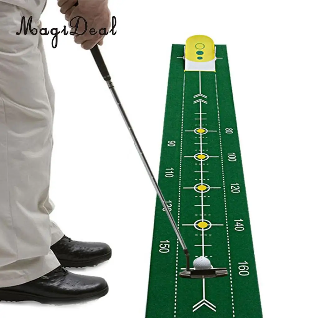 

MagiDeal Pro Mini Compact 3 Holes Adjustable Golf Putt Trainer Set Accurate Putting Swing Training Aid for Indoor Practice