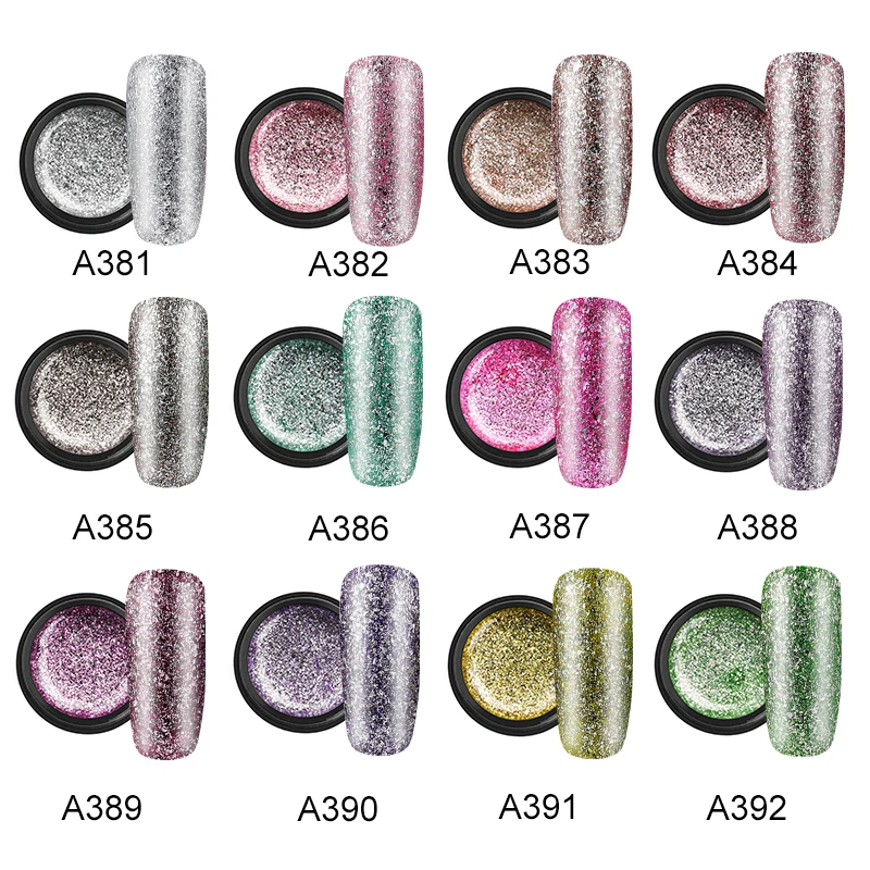  ROSALIND Gel Polish Set For Manicure Shiny Platinum Nails Art Poly Gel Lak UV Colors Top Base Coat 