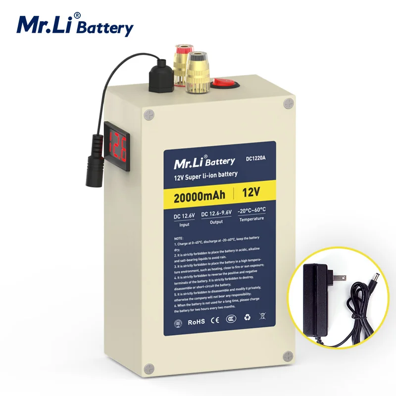 Mr. Li/18650 литий-ионная батарея 12V 20Ah Батарея с BMS защиты для приготовления пищи на воздухе Питание