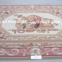 8'x10' Aubusson шерстяные ковры ручной работы классического дизайна