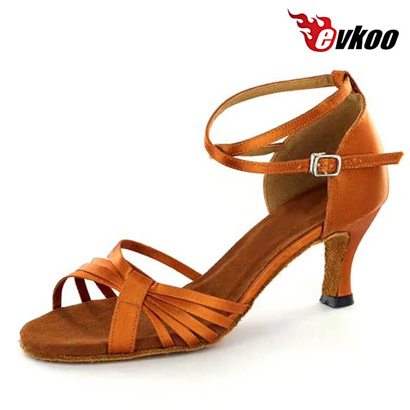 

Evkoodance Brand Woman Latin Salsa Dance Shoes 7cm Heel Handmade Factory Low Price Shoes Evkoo-271