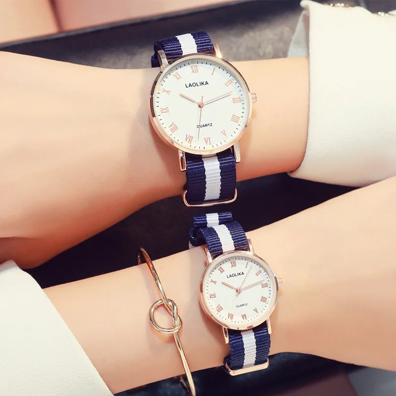 

2019 Ultra-thin Student Quartz Multicolor Canvas Strap Roman Digital Watch Gifts for Women Fashion & Casual Chronograph