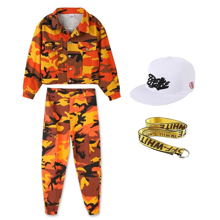 orange camo pants kids