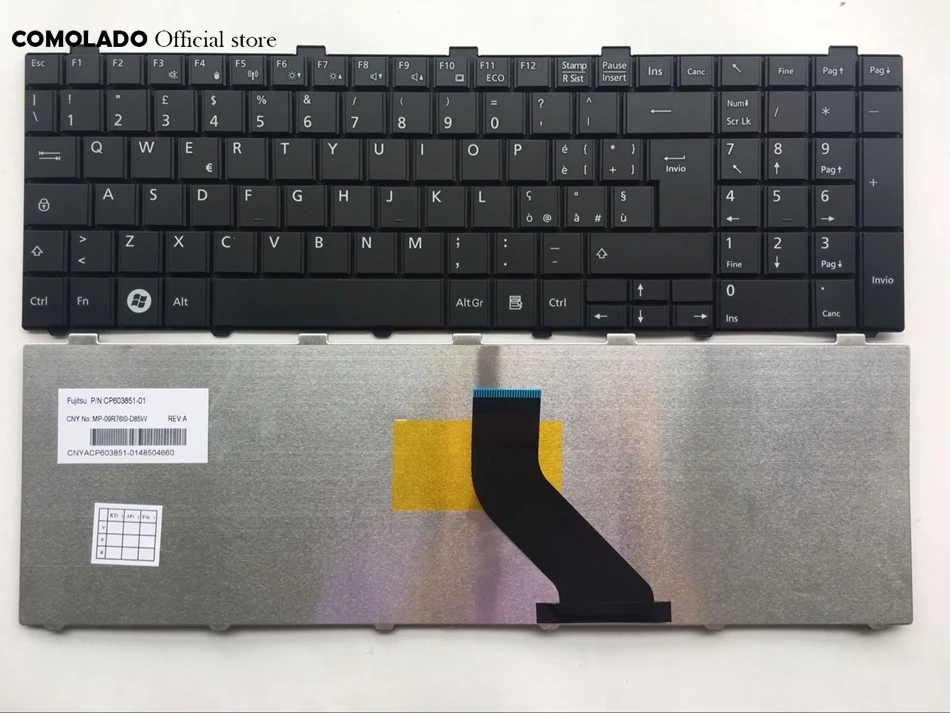 

IT Italian Keyboard for Fujitsu Lifebook A530 A531 AH530 AH531 AH502 NH751 RU Black keyboard IT Layout