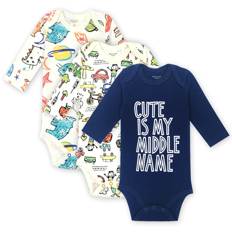 Nouveau Ne Body Bebe Garcon Vetements 100 Coton 3 Pieces Cartoon Imprimer Manches Longues Vetements Pour Bebes 0 24 Mois Aliexpress