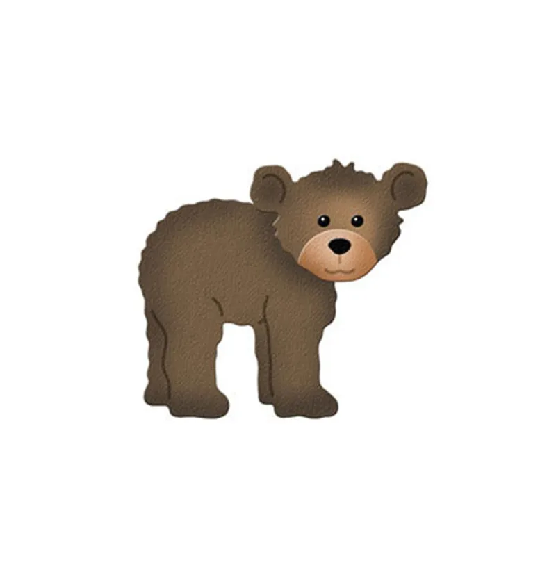 

Brown Bear Stitched Metal Steel Cutting Dies Decor Scrapbooking Craft Die Cut For Diy Embossing Paper Cards Stencils