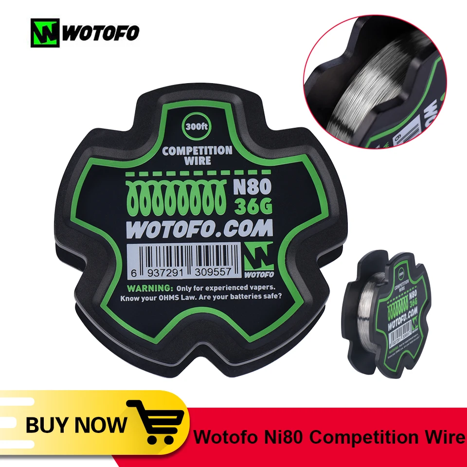 Original Wotofo Ni80 Competition Wire 300 feetspool Heating Resistance coil E cigarette wire for rda rdta diy atomizer  (7)