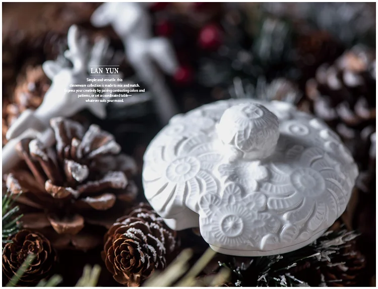 OUSSIRRO 400 мл белая Рождественская керамическая кофейная кружка с выбивающимся лосем креативная мультяшная чашка с молоком и завтраком Рождественский подарок