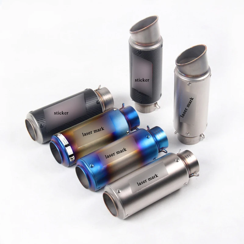 

38-60.5mm Universal Short Exhaust Muffler Tip Pipe With DB Killer Silp On 245-300mm Motorcycle Silencer Exhaust System