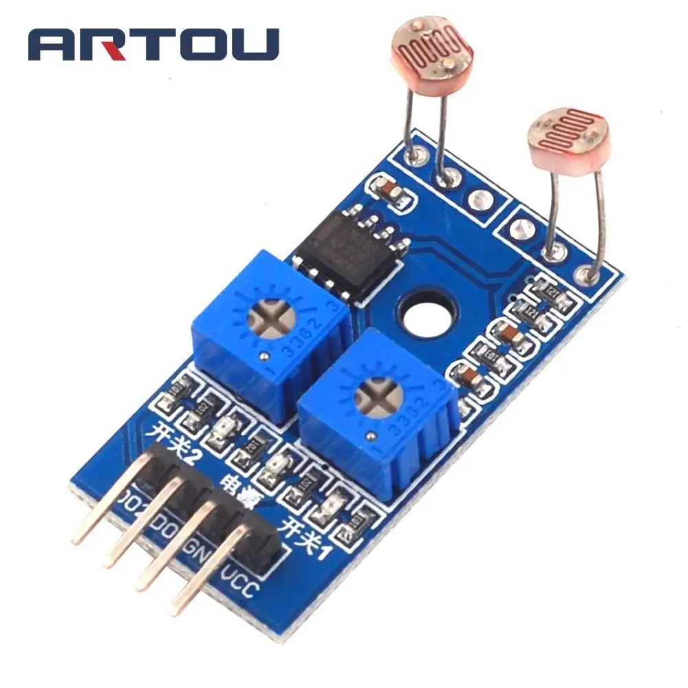 

2 Channel Photosensor Module Photosensitive Resistor Light Detection Photosensitive Resistor Module