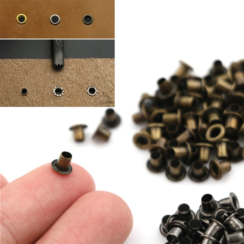 Metal Mini Eyelet Buttons for DIY Doll Clothes Shoes Bags