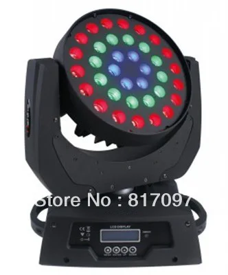 

36 piezas 10 Вт Кабеза movil RGBW colores Рохо Верде azul blanco 36DMX 4-en-1 cabezas moviles привело iluminacion para eventos праздники