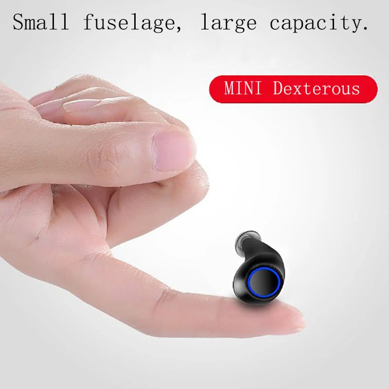 

Biaural Smart Bluetooth earphones Stereo Surround Sound Denoise Waterproof Charging Box sport headset Biaural Separation Design