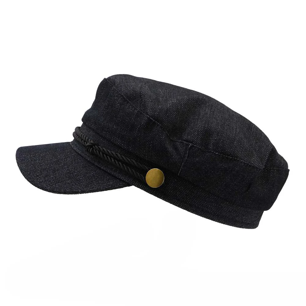 Осенний промытый чёрный берет шляпа козырек для женщин армейская Кепка кепки с плоским козырьком модные повседневные снепбэк армейские кепки для девочек - Цвет: black