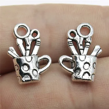 

Pen Case Pendant Charms DIY Jewelry Making Jewelry Finding 20pcs Antique Silver Color 0.8x0.4 Inch (19x11mm)