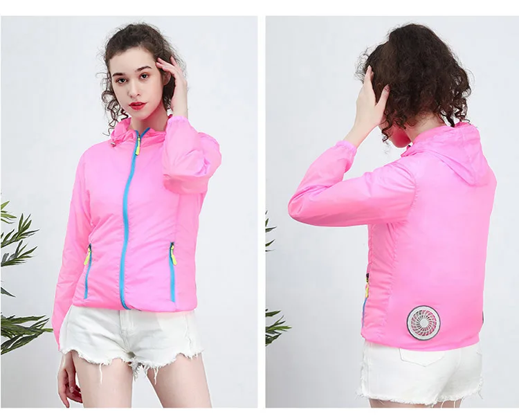 Air conditioning Jackets Summer Thin Breathable Cooling Fan Clothes Couples Outdoor Anti-heat Fishing Working Fan Clothing (20)