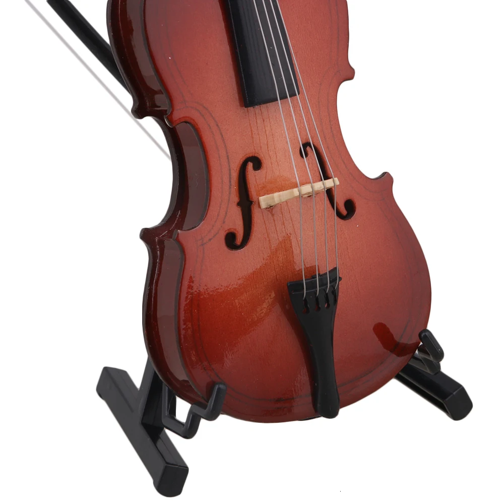 Yibuy Multicolor Resin 12CM Mini Cello Model with Stand Musical Instrument Replica Ornaments Christmas Gift Home Decoration