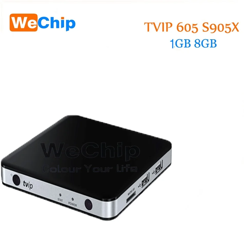 

10pcs TVIP 605 Box Amlogic Quad Core 1GB Android 6.0/Linux Dual OS Smart TV Box Support H.265 Airplay DLNA