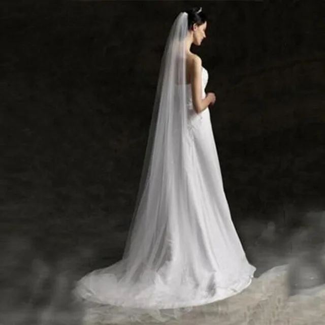 Bridal Veil One Layer White Ivory Tulle with Comb Hot Sale Wedding Accessories New Veils | Свадьбы и торжества
